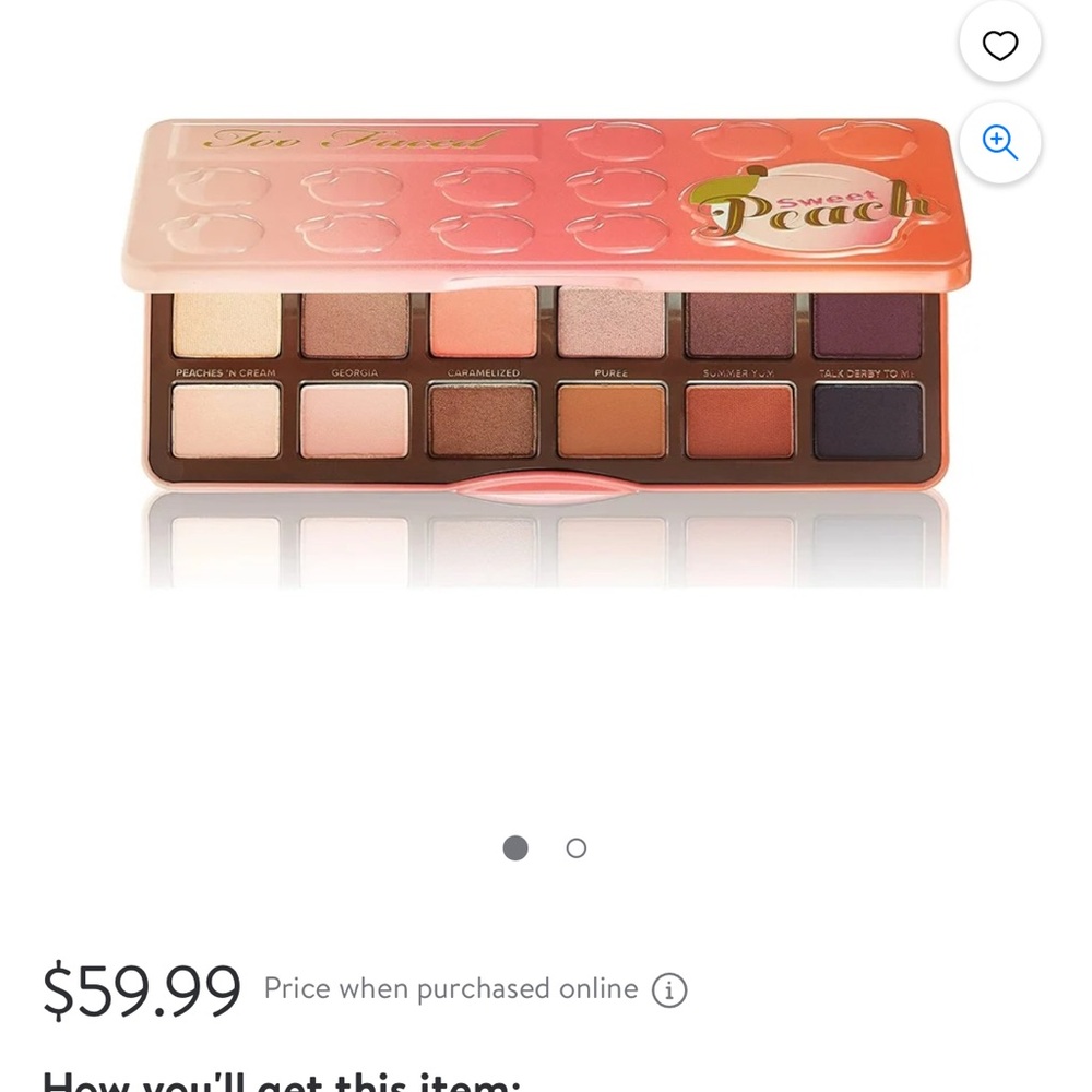 Too faced peach pallet